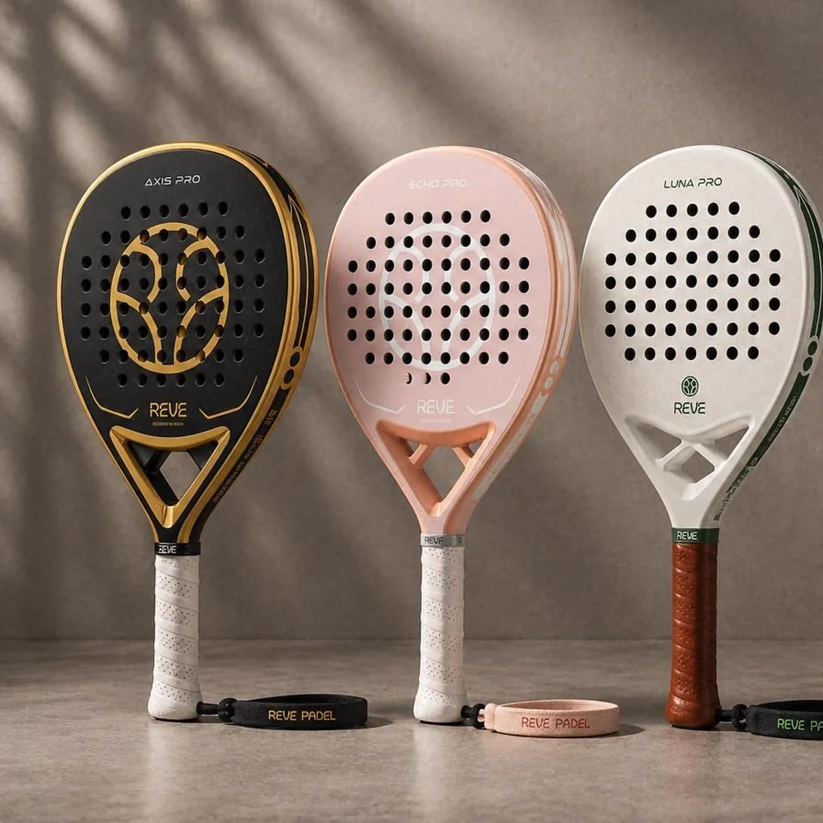 Palas de pádel Reve Padel Axis Pro, Echo Pro y Luna Pro