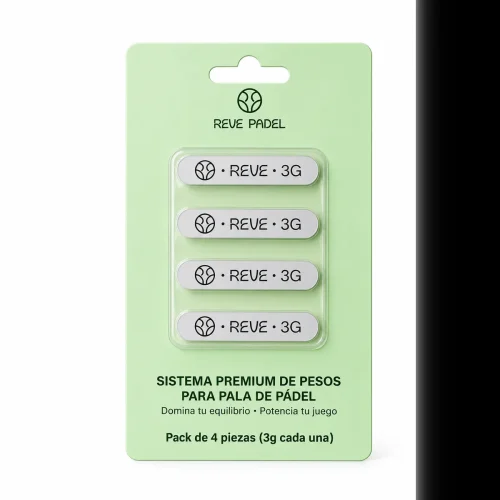 Sistema premium de pesos para pala, pack de 4 en blanco