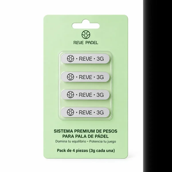 ACC-PESOS_blanco Sistema premium de pesos para pala, pack de 4 en blanco