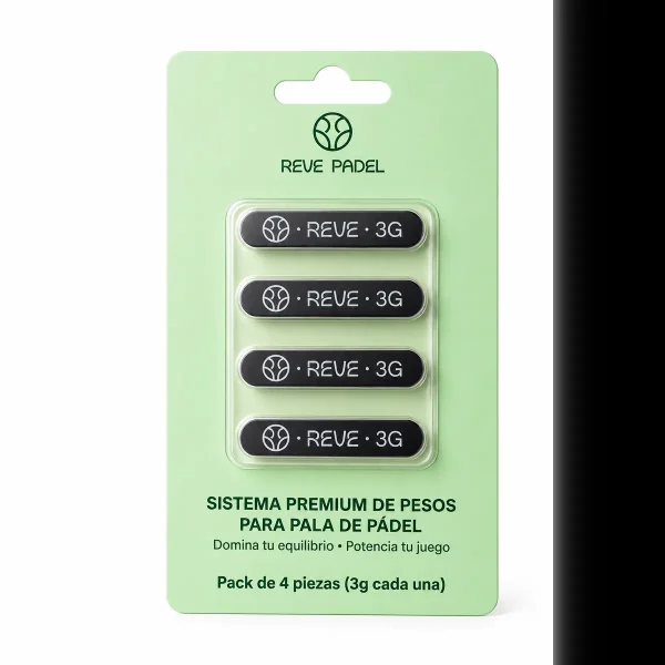 ACC-PESOS_negro Sistema premium de pesos para pala, pack de 4 en negro
